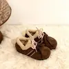 Mocasines Color Castaño~ Zapatos de Algodón Cálidos con Cordones, Forro de Lana y Aumento de Altura Oculto, Zapatillas para Mujer Estilo Birkenstock