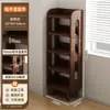 Estante de Livros de Madeira Maciça Prateleira de Armazenamento de Chão Armário de Armazenamento de Parede para Sala de Estar Combinação de Prateleira de Armazenamento Multicamadas Doméstica Economizadora de Espaço Armário de Piso