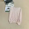Colección nueva Primavera/Otoño 2026: Camisa básica de manga larga con botones y rayas, camiseta fina tipo Henley para cubrir, top versátil para mujer