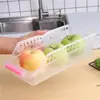 Organizador de Cajones Fácil de Clasificar Caja de Almacenamiento de Plástico para Cocina Cesta de Almacenamiento Transparente Hueca para Refrigerador