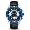 Reloj Megir deportivo de moda para hombre, cronógrafo de cuero genuino, de cuarzo, 2118