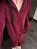 Pijama Festivo Rojo con Cuello en V de Terciopelo Alemán de Manga Larga para Mujer, Estilo Otoño e Invierno, Cálido y Sencillo, Talla Grande, Se Puede Usar Afuera, Conjunto para Estar en Casa