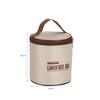 Bolso de mano redondo con aislamiento para almuerzo, bolsa de almuerzo para estudiantes, bolsa de picnic refrigerada con aislamiento de papel de aluminio grueso