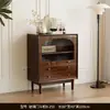 Gabinete con Cajones, Gabinete de Almacenamiento para Sala de Estar, Gabinete Pequeño de Pie Estilo Antiguo, Gabinete de Almacenamiento Retro de Ratán, Gabinete de Almacenamiento de Pared para Dormitorio, Gabinete con Cajones