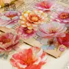 Paquete de Pegatinas para Mascotas Yiniao de Varios Tamaños, Serie Floral Dorada, 20 Pegatinas de Material con Temática Floral para Creación de Escenas, 6 Opciones para Elegir