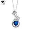 Knn-544 Collar de Flor de Rosa Fresca y Dulce para Mujer, Regalo Transfronterizo para Novia, Cadena para Clavícula, Colgante para el Día de San Valentín