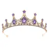 Diadema Corona de Novia Barroca Europea y Americana Transfronteriza para Fiesta de Ceremonia de Adultos, Corona de Reina de Lujo con Adorno de Diamantes