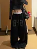 Pantalones de chándal anchos estilo americano con tachuelas para mujer y hombre, colección otoño 2026, diseño holgado y casual, pantalones deportivos de pierna curva