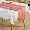 Caminho de Mesa de Chiffon Franzido Bali, Toalha de Mesa Ocidental de Comércio Exterior, Sensação de Luxo Leve de Alta Qualidade, Decoração de Festa de Casamento, Caminho de Mesa Franzido