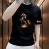 26 Nuevas Camisetas de Manga Corta Personalizadas de Estilo Chino de Moda con Estampado de Caballo para Hombre, Camiseta Base del Año del Zodiaco, Camiseta de Manga Corta para Hombre