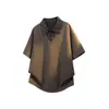 Nueva Camisa Polo de Verano Explorer con Cuello de Solapa, Marca de Moda para Hombre Corte Holgado, Versátil Camiseta de Manga Corta con Bloques de Color de Falso Dos Piezas