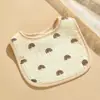 Babero de Gasa de Seis Capas con Forma de Pétalo para Bebé Algodón Puro Clase A Toalla para Babas Babero para Recién Nacido Unisex Estilo Delgado Primavera y Verano