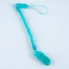 Cadena anticaída para chupete cadena de resorte extensible cadena de mordida de goma clip para tetina cadena anticaída retráctil