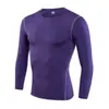 Roupas Esportivas de Manga Longa para Fitness Secagem Rápida Roupas de Compressão Futebol Basquete Corrida Roupas Base Elásticas Absorventes de Suor Respiráveis Roupas Apertadas
