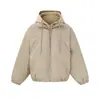 Ropa Vintage 2025 Invierno Nueva Chaqueta de Algodón con Capucha Falsa de Dos Piezas Chaqueta Acolchada Gruesa Cálida Retro Americana para Pareja