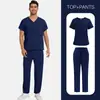 Amazon Roupa de Centro Cirúrgico Manga Curta Lavagem das Mãos Tops Femininos Camiseta Curta Roupas de Trabalho Roupa de Isolamento para Enfermeiro Cirurgião Roupas de Trabalho