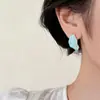 Pendientes geométricos irregulares de gota de aceite con diseño de hoja, simples y exquisitos, para mujer, diseño único con una personalidad distintiva.
