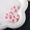 Perla de Color Sólido con Brillo Ab Colorado Chapado para Perro Globo de Acrílico Agujero para Colgar Llavero Colgante Cadena para Teléfono Móvil Accesorios para Joyería DIY