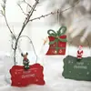 Mini ferro transfronteiriço novo cartão de Natal Merry Christmas listando decorações de Natal pendente de porta pendente de árvore layout props