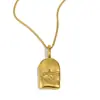 Moda Europeia e Americana Elegante Nicho Acessível Luxo Colar Aço Inoxidável Banhado a Ouro 18K Raio de Sol Pássaro Pingente Colar para Mulheres