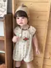 Body de Bebé Verano Niños Suave Lindo Perro Dibujo Animado Estampado Integral Pelele Sin Mangas Transpirable Ropa de Gateo de Verano