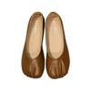 Zapatos de Abuela para Mujer Planos de Verano 2025 Estilo Nuevo Boca Baja Suela Suave Zapatos de Frijol Blanco de una Sola Pierna con Zapatos de Falda Planos Retro