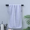 Toalla Empaquetada Individualmente Terciopelo Coral Poliéster Brocado Regalo Exportación Absorbente Rayas de Color Catiónico Bienestar Logo Lavado Facial Suave