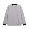 Moletom Pulôver Solto Gola Redonda Meio Zíper Patchwork Estilo Old Money Minimalista Japonês Outono Novo Yidao Vintage 2026