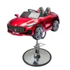 Silla Infantil para Barbería Transfronteriza, Silla de Barbería con Forma de Coche para Niños de Salón de Peluquería, Nueva Silla Giratoria y Ajustable de Dibujos Animados Estilo Chino