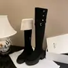 Primeiro Encontro Ji Botas Western Retrô Femininas Inverno Plus Veludo Acima do Joelho Botas Longas Botas Longas Marrons Botas de Neve Botas de Equitação