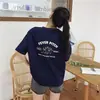 Camiseta de Manga Corta con Estampado de Dibujos Animados Ropa de Verano para Mujer 2025 Estilo Coreano Cuello Redondo Casual Holgada Tops para Mujer del Sudeste Asiático Venta al por Mayor