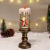 Vela musical popular creativa con forma de copo de nieve, luz, giratoria, regalo de Navidad, escena, caja de música, adornos, bola de nieve