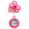 Lindo Dibujo Animado Brillante Elástico Pinza para Insignia de Enfermera Doctor Reloj de Bolsillo de Hospital Reloj de Pecho Pinza Telescópica Reloj para Colgar