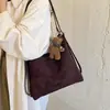 Bolsa Tote Grande Capacidade Retrô Tendência Feminina Primavera 2026 Nova Estilosa Casual de Ombro para Trabalho e Dia a Dia