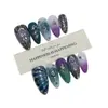Daiyueda Uñas Portátiles Puras Hechas a Mano Otoño e Invierno Nuevo B337 Totalmente Pintadas a Mano Talladas Elegantes Parche de Uñas Artísticas Estilo Exportación
