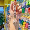 Cadena para Llavero de Control Remoto de Coche con Forma de Hongo de Diamante Completo Colgante de Llavero de Diamante Personalizado Colgante para Bolsa de Pareja Venta al por Mayor
