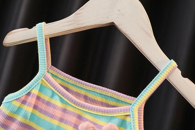 立体花吊带套装