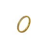 Anillo Liso Geométrico de Acero Inoxidable con Incrustaciones de Diamantes para Mujer, Superventas Transfronterizo, Estilo de Gama Alta de Nicho, Anillo de Acero de Titanio 316 que No se Desvanece