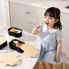 Lonchera de plástico con veta de madera estilo japonés, apta para microondas, portátil, juego de recipientes de comida ligeros para oficinistas y estudiantes