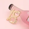 Recuerdos de Fiesta Transfronterizos Europeos y Americanos Abrebotellas Creativo Forma Digital de Botella de Cerveza Aleación de Zinc Galvanizado Pequeños Regalos