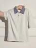 Camisa Polo Falsa de Duas Peças para Homens 2026, Design de Verão com Gola Reversível, Gola de Camisa Xadrez, Camiseta de Manga Curta