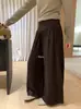 Hers Tiro Alto Dulce Otoño 2026 Estilo Coreano Sencillo Versátil Adelgazante Ceñidor de Cintura Punto Pantalones Casuales 66932