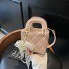 Bolso de Princesa Diana de Gama Alta y Elegante Verano 2025 Nuevo Moda Femenina Tendencia Mini Bolso Cuadrado Acolchado Bolso de Hombro