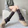 Calcetines Grises para Mujer Otoño e Invierno Calcetines Holgados de Punto Grueso a Rayas Calentadores de Piernas Invierno Y2K Calcetín de Media Pantorrilla Retorcido a Rayas Blanco