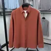 Nova camisa de manga longa 100% algodão para homens, top casual para primavera e outono, jaqueta camisa masculina de luxo leve de alta qualidade