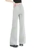 Pantalones Acampanados con Cordón de Mezcla de Algodón y Spandex Feng y Lan para Mujer, Nuevos Pantalones Largos Casuales Transpirables de Corte Ajustado para Primavera y Verano, En Stock al por Mayor