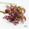 Flores de Manzanilla de Burbuja Artificiales con Bordes Quemados Realistas, Pequeño Ramo de Rosas y Margaritas para Decoración de Bodas y Espacios de Alojamiento