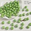 Cuentas de cerámica verde fresco flor linda encantadoras cuentas sueltas accesorios para pulsera de cuentas hechas a mano diy bolsa