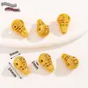 Chapado en Cobre con Oro Real Estilo Chino Oro Antiguo Gota de Aceite Aleación Espaciadores Huecos Cuentas Sueltas Accesorios para Pulseras DIY Materiales