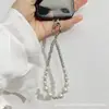 Cadena para Teléfono con Borla y Pedrería Colgante de Perlas de Pedrería Lujoso y Exquisito Cadena de Muñeca con Perlas de Cristal de Gama Alta Lujo Ligero Gama Alta